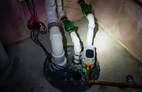 Sump pump with battery backup